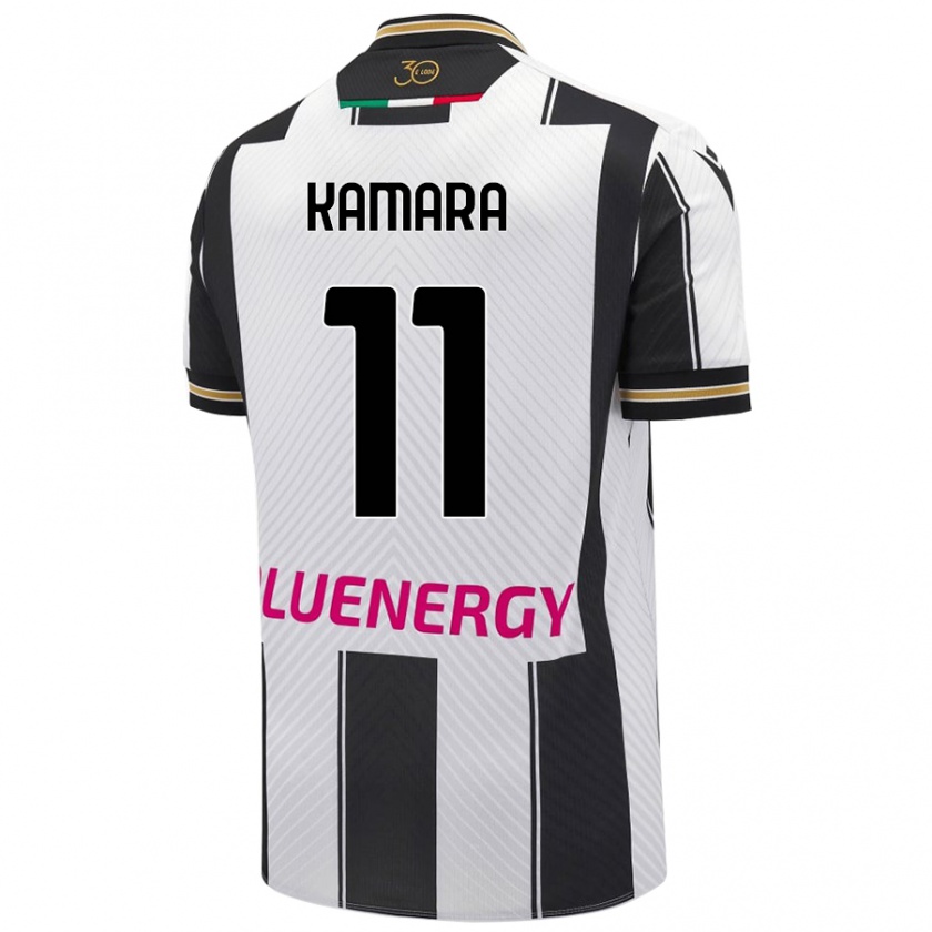 Kandiny Gyermek Hassane Kamara #11 Fehér Fekete Hazai Jersey 2024/25 Mez Póló Ing