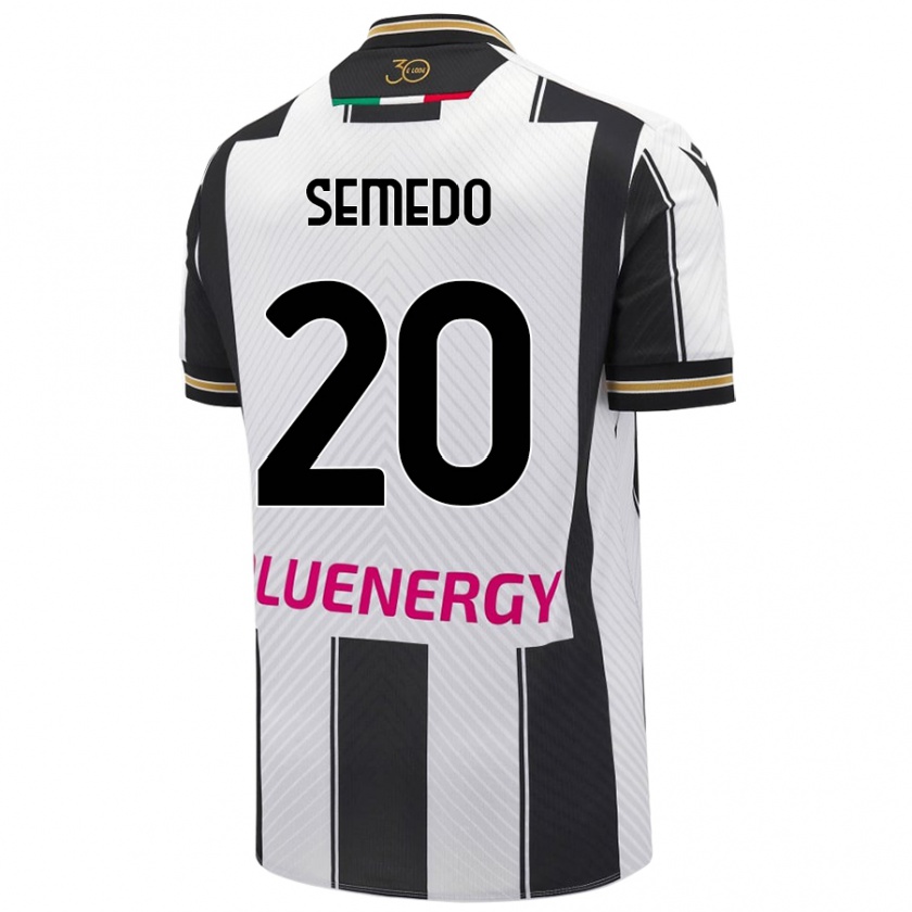 Kandiny Gyermek Vivaldo Semedo #20 Fehér Fekete Hazai Jersey 2024/25 Mez Póló Ing