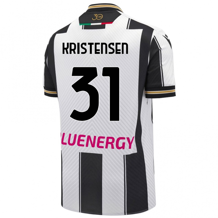 Kandiny Gyermek Thomas Kristensen #31 Fehér Fekete Hazai Jersey 2024/25 Mez Póló Ing