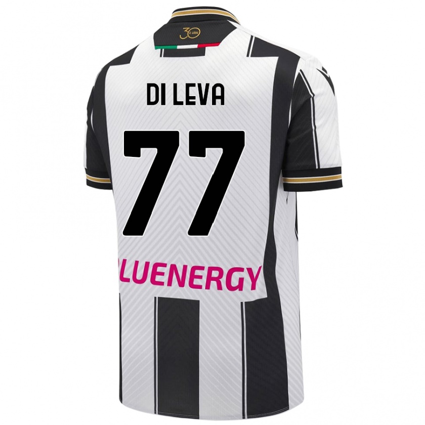 Kandiny Gyermek Vincenzo Di Leva #77 Fehér Fekete Hazai Jersey 2024/25 Mez Póló Ing