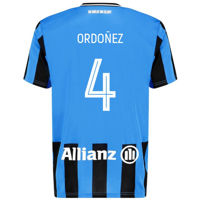 Kandiny Gyermek Joel Ordóñez #4 Égszínkék Fekete Hazai Jersey 2024/25 Mez Póló Ing