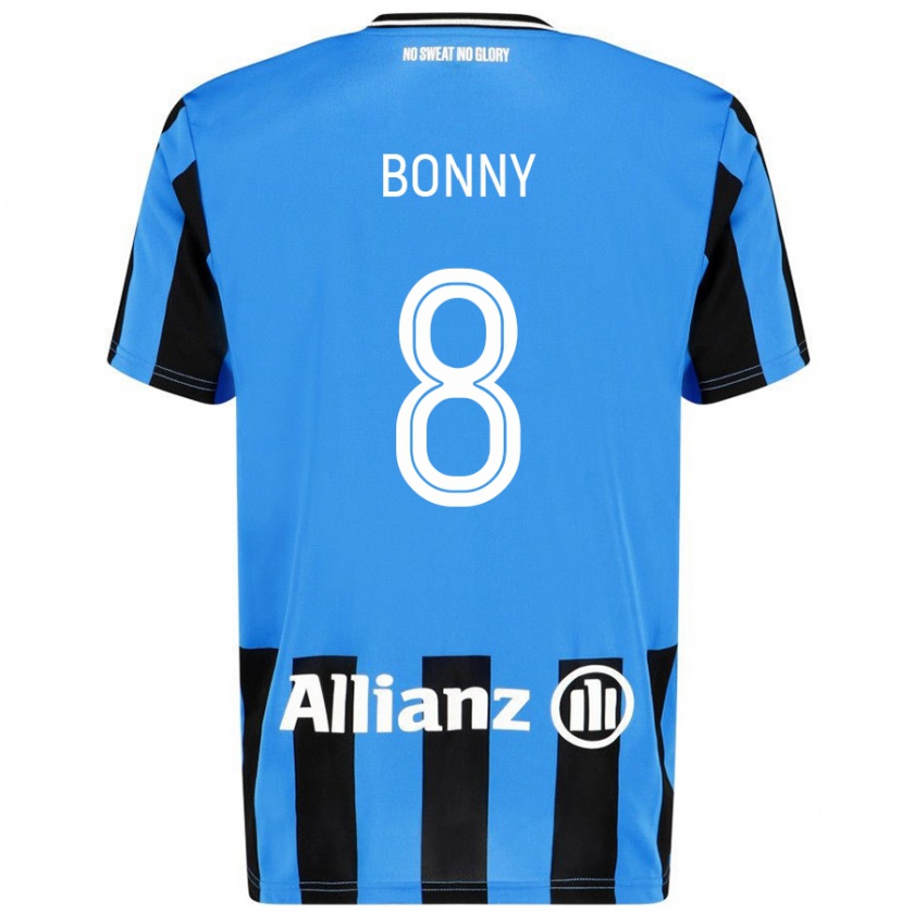 Kandiny Gyermek Chionne Bonny #8 Égszínkék Fekete Hazai Jersey 2024/25 Mez Póló Ing