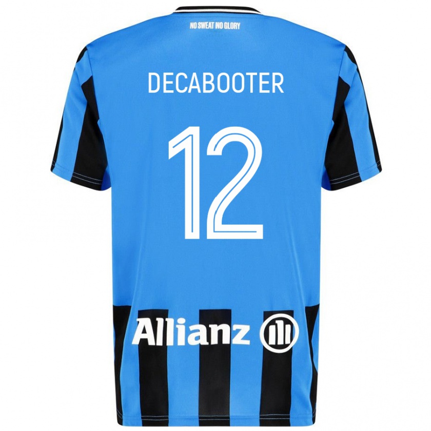 Kandiny Gyermek Marith Decabooter #12 Égszínkék Fekete Hazai Jersey 2024/25 Mez Póló Ing