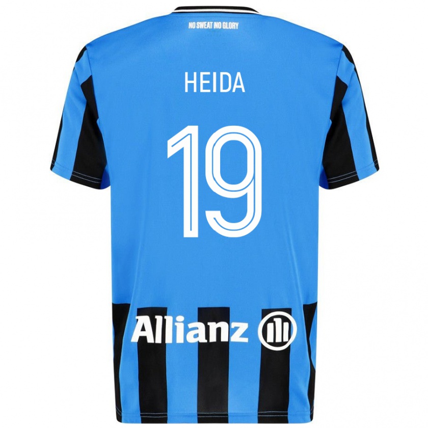 Kandiny Gyermek Jade Heida #19 Égszínkék Fekete Hazai Jersey 2024/25 Mez Póló Ing