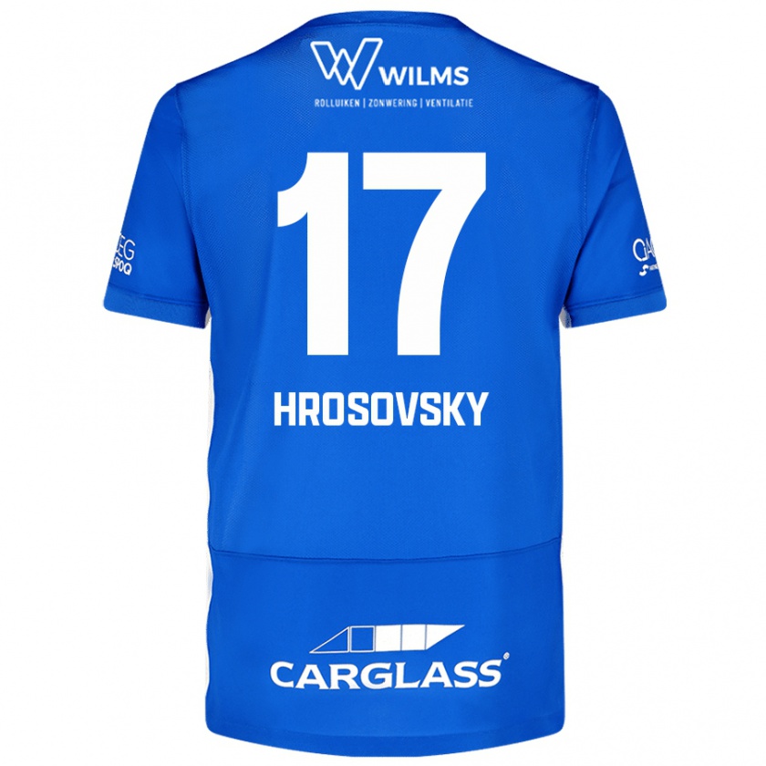 Kandiny Gyermek Patrik Hrosovsky #17 Kék Hazai Jersey 2024/25 Mez Póló Ing