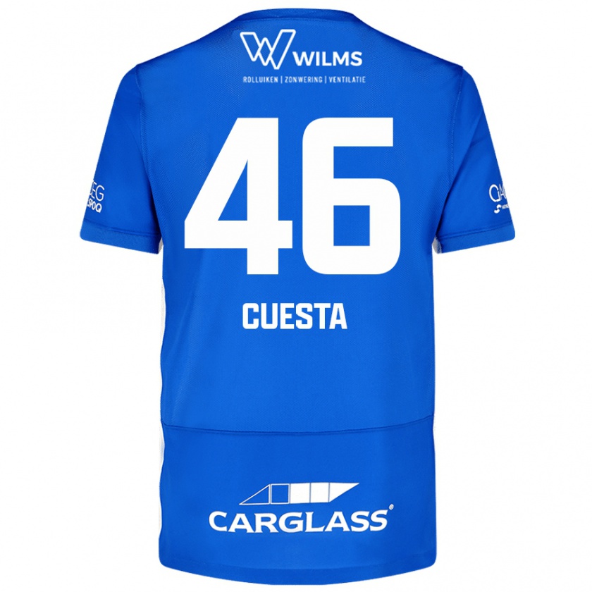 Kandiny Gyermek Carlos Cuesta #46 Kék Hazai Jersey 2024/25 Mez Póló Ing