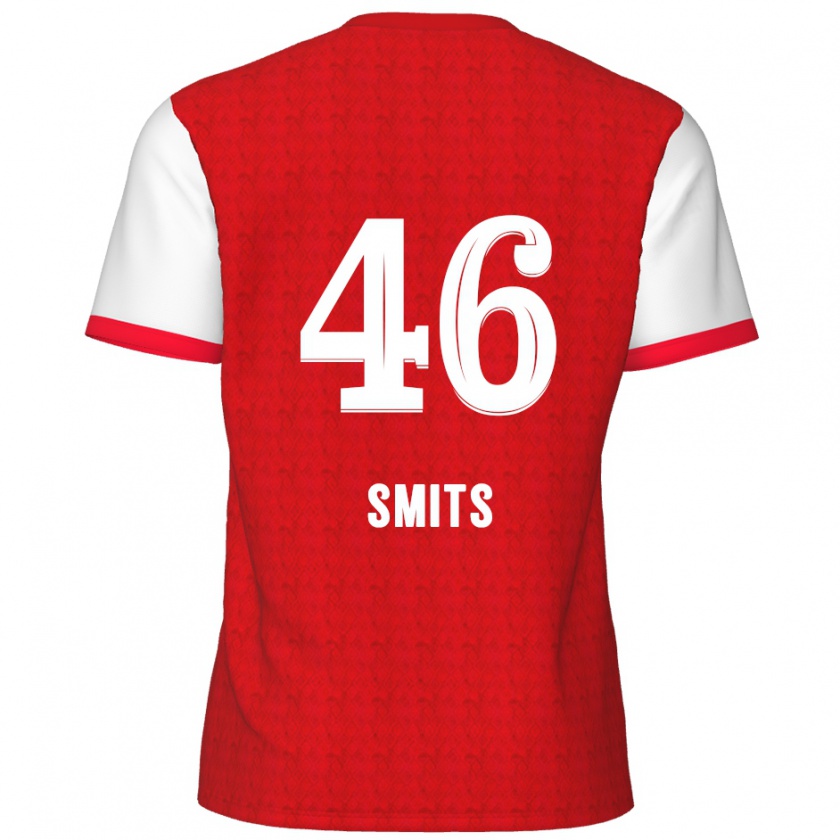 Kandiny Gyermek Milan Smits #46 Piros Fehér Hazai Jersey 2024/25 Mez Póló Ing