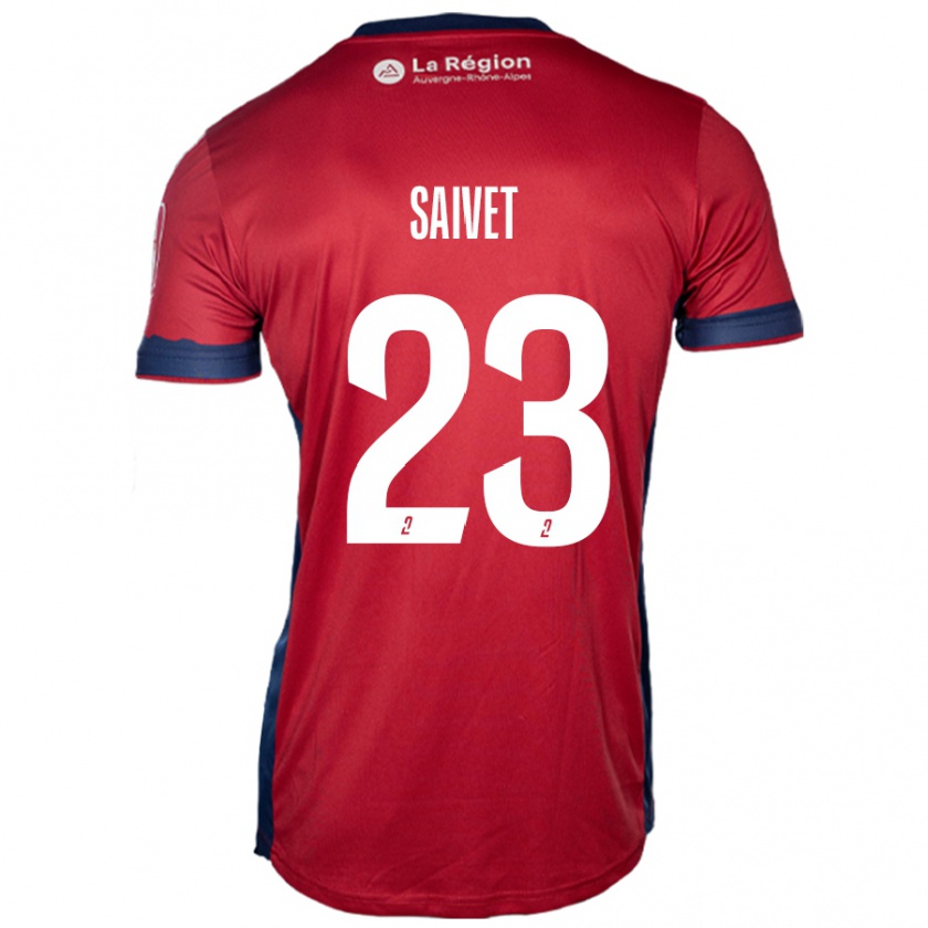 Kandiny Gyermek Henri Saivet #23 Világos Bordó Hazai Jersey 2024/25 Mez Póló Ing