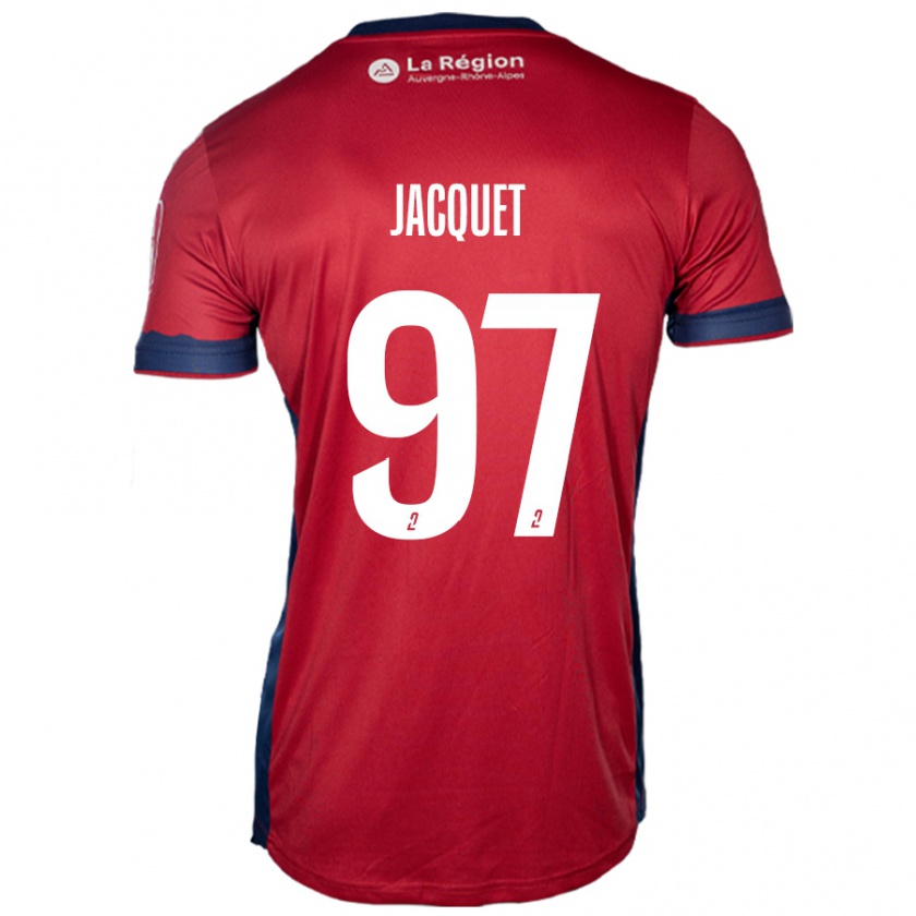 Kandiny Gyermek Jérémy Jacquet #97 Világos Bordó Hazai Jersey 2024/25 Mez Póló Ing