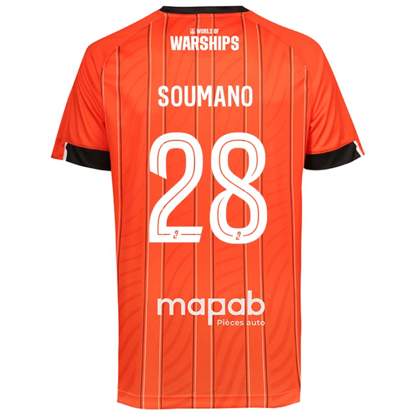 Kandiny Gyermek Sambou Soumano #28 Narancs Hazai Jersey 2024/25 Mez Póló Ing