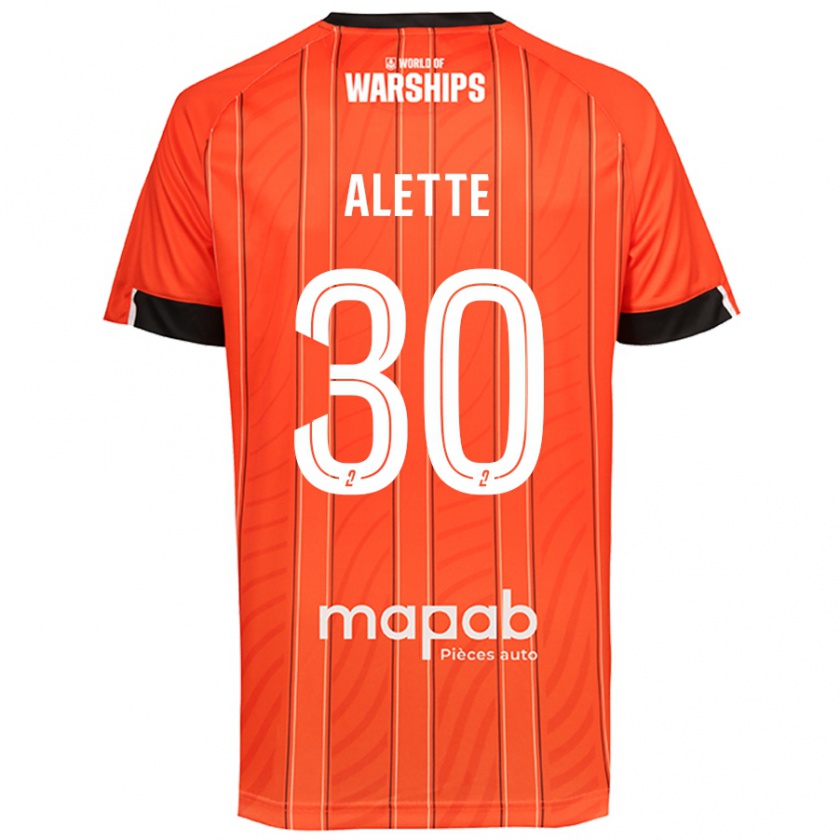 Kandiny Gyermek Gaël Alette #30 Narancs Hazai Jersey 2024/25 Mez Póló Ing