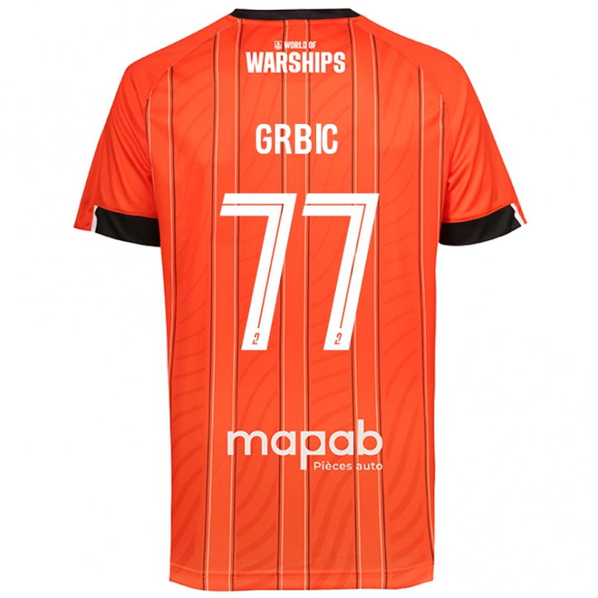 Kandiny Gyermek Adrian Grbic #77 Narancs Hazai Jersey 2024/25 Mez Póló Ing