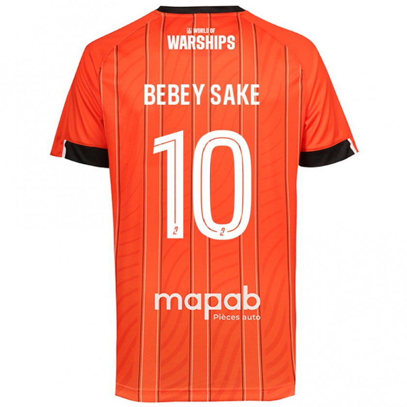 Kandiny Gyermek Mattéo Bebey Sake #10 Narancs Hazai Jersey 2024/25 Mez Póló Ing