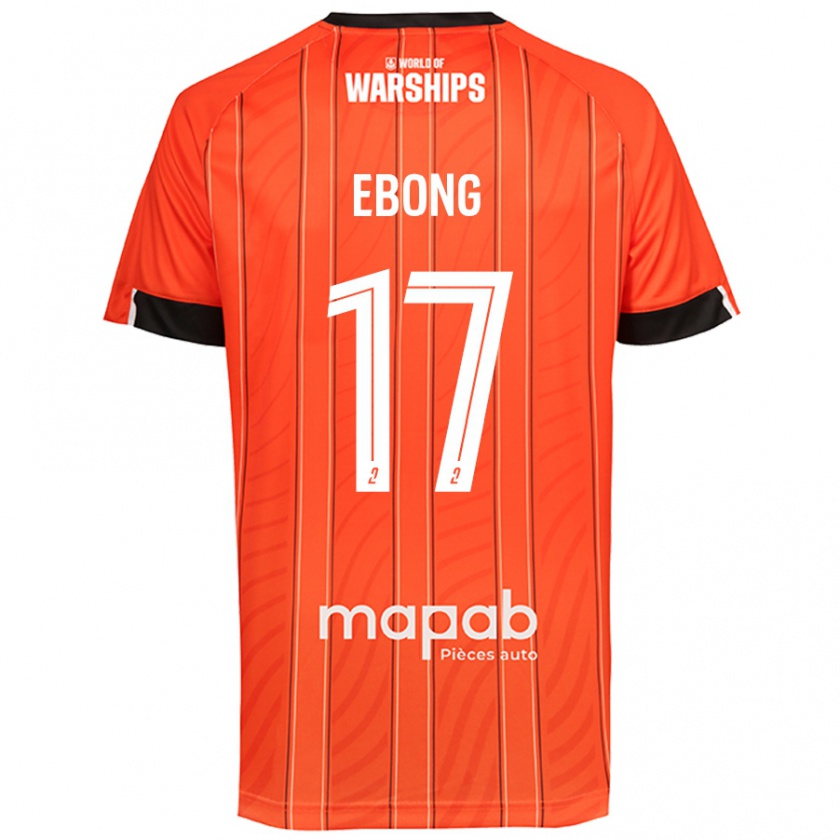 Kandiny Gyermek Arthur Ebong #17 Narancs Hazai Jersey 2024/25 Mez Póló Ing