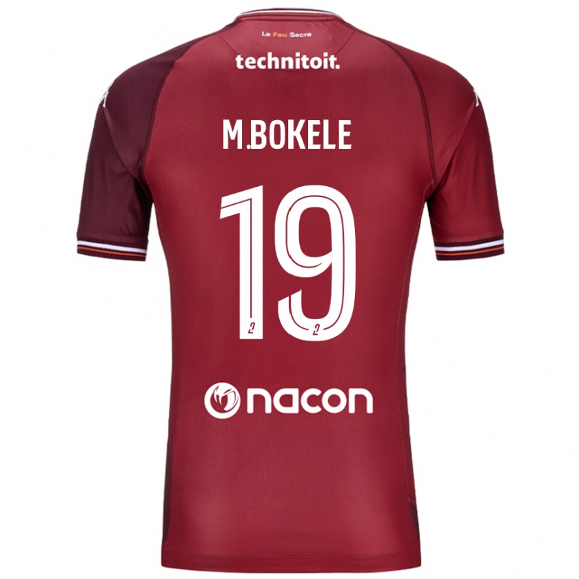 Kandiny Gyermek Morgan Bokele #19 Piros Granata Hazai Jersey 2024/25 Mez Póló Ing