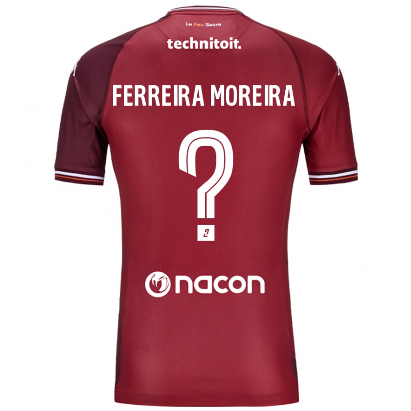 Kandiny Gyermek Ruben Ferreira Moreira #0 Piros Granata Hazai Jersey 2024/25 Mez Póló Ing