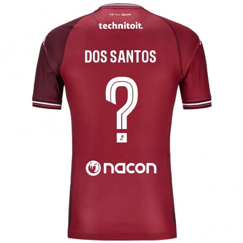 Kandiny Gyermek Tahirys Dos Santos #0 Piros Granata Hazai Jersey 2024/25 Mez Póló Ing