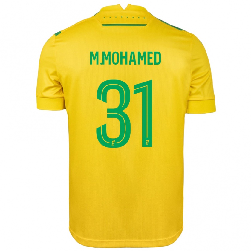 Kandiny Gyermek Mostafa Mohamed #31 Sárga Zöld Hazai Jersey 2024/25 Mez Póló Ing