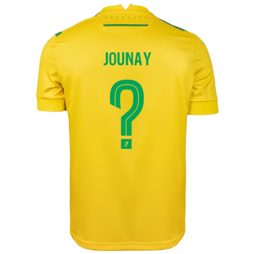 Kandiny Gyermek Alix Jounay #0 Sárga Zöld Hazai Jersey 2024/25 Mez Póló Ing