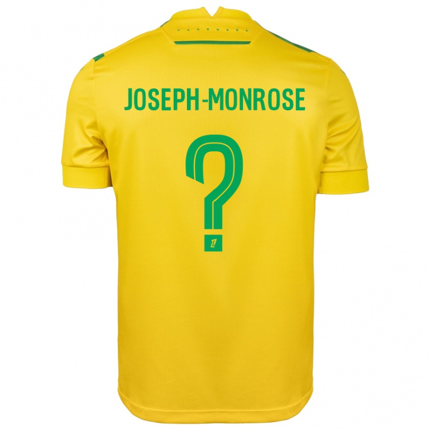 Kandiny Gyermek Florian Joseph-Monrose #0 Sárga Zöld Hazai Jersey 2024/25 Mez Póló Ing