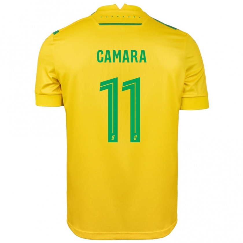 Kandiny Gyermek Aboubacar Camara #11 Sárga Zöld Hazai Jersey 2024/25 Mez Póló Ing