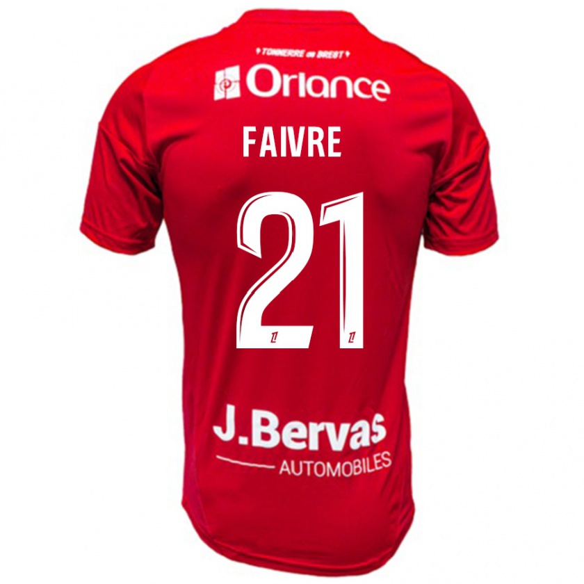 Kandiny Gyermek Romain Faivre #21 Piros Fehér Hazai Jersey 2024/25 Mez Póló Ing