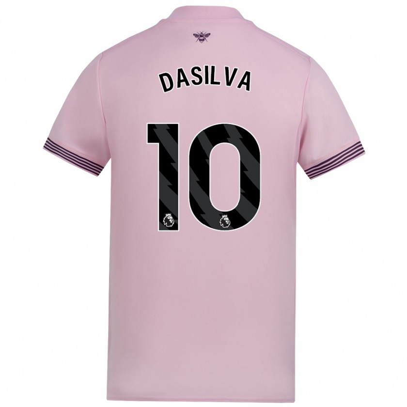 Kandiny Gyermek Josh Dasilva #10 Rózsaszín Idegenbeli Jersey 2024/25 Mez Póló Ing