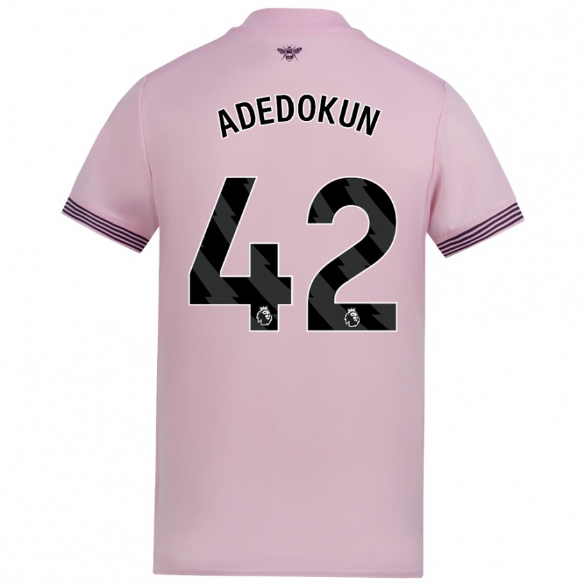 Kandiny Gyermek Val Adedokun #42 Rózsaszín Idegenbeli Jersey 2024/25 Mez Póló Ing