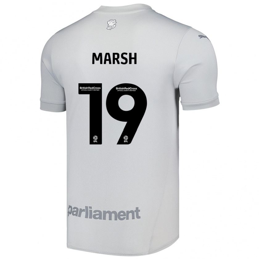 Kandiny Gyermek Aiden Marsh #19 Ezüstszürke Idegenbeli Jersey 2024/25 Mez Póló Ing