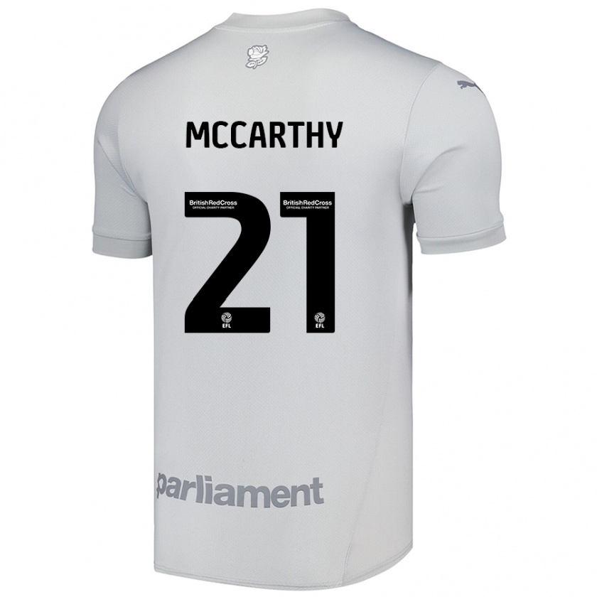 Kandiny Gyermek Conor Mccarthy #21 Ezüstszürke Idegenbeli Jersey 2024/25 Mez Póló Ing