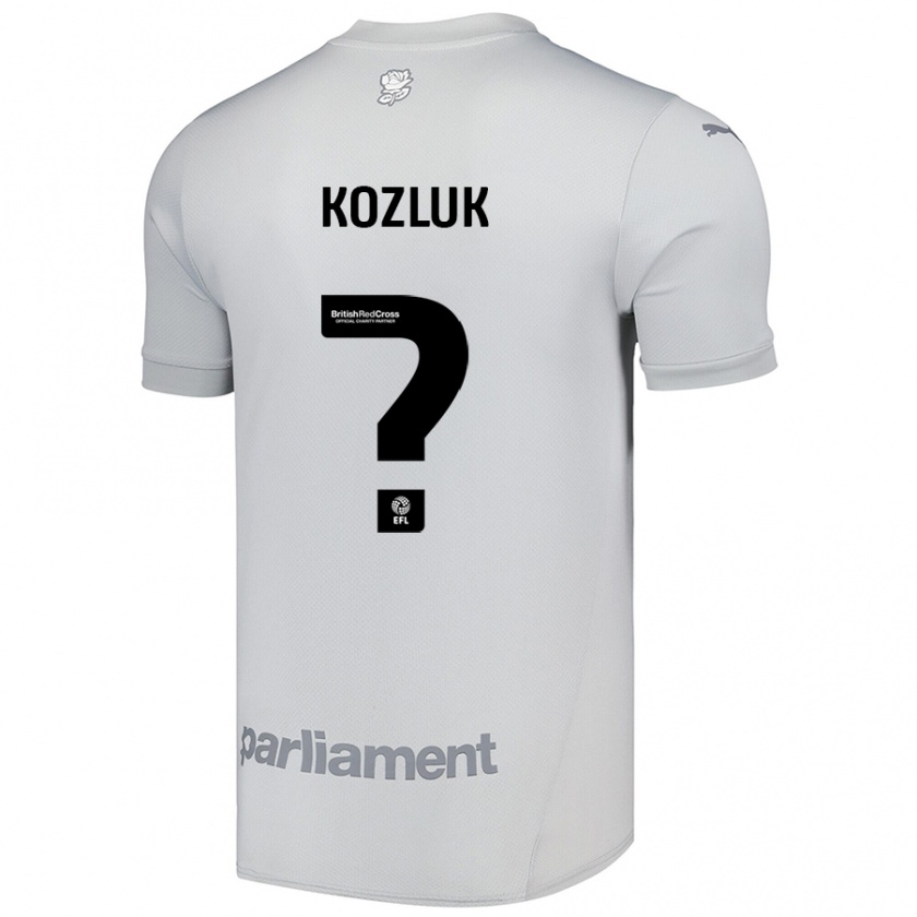 Kandiny Gyermek Ziggy Kozluk #0 Ezüstszürke Idegenbeli Jersey 2024/25 Mez Póló Ing