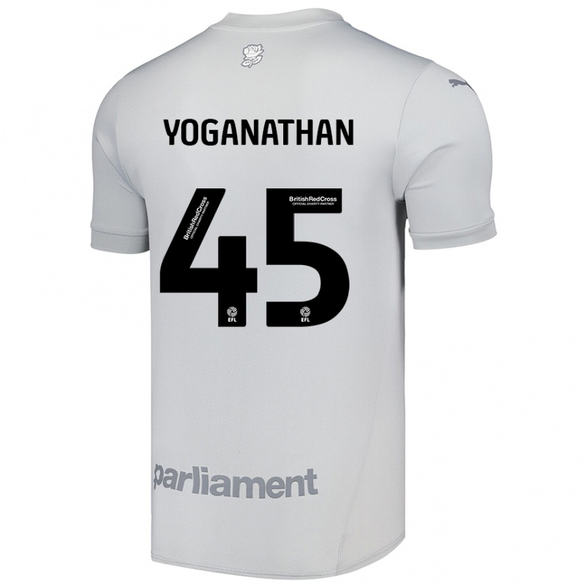 Kandiny Gyermek Vimal Yoganathan #45 Ezüstszürke Idegenbeli Jersey 2024/25 Mez Póló Ing