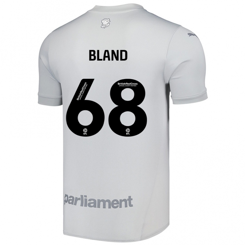 Kandiny Gyermek Jonathan Bland #68 Ezüstszürke Idegenbeli Jersey 2024/25 Mez Póló Ing