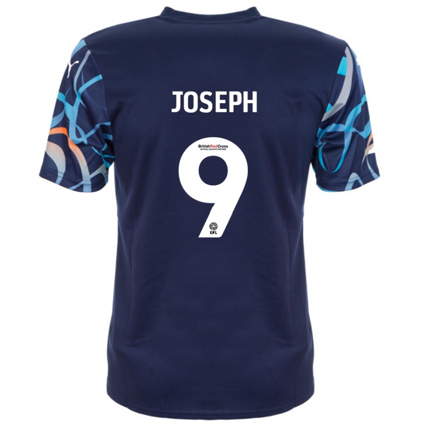 Kandiny Gyermek Kyle Joseph #9 Sötétkék Idegenbeli Jersey 2024/25 Mez Póló Ing