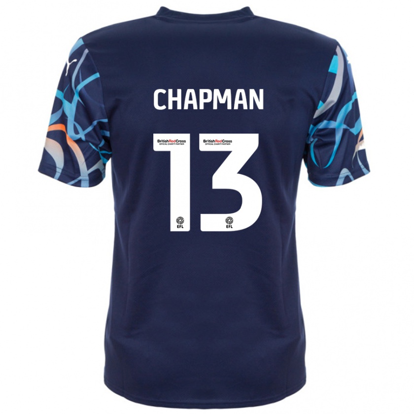 Kandiny Gyermek Mackenzie Chapman #13 Sötétkék Idegenbeli Jersey 2024/25 Mez Póló Ing