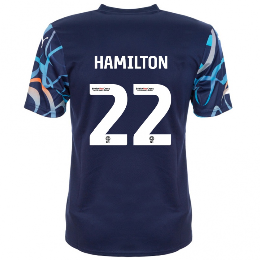 Kandiny Gyermek Cj Hamilton #22 Sötétkék Idegenbeli Jersey 2024/25 Mez Póló Ing