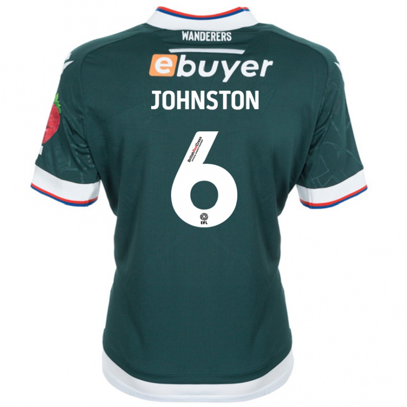 Kandiny Gyermek George Johnston #6 Sötétzöld Idegenbeli Jersey 2024/25 Mez Póló Ing