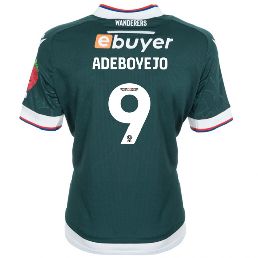 Kandiny Gyermek Victor Adeboyejo #9 Sötétzöld Idegenbeli Jersey 2024/25 Mez Póló Ing