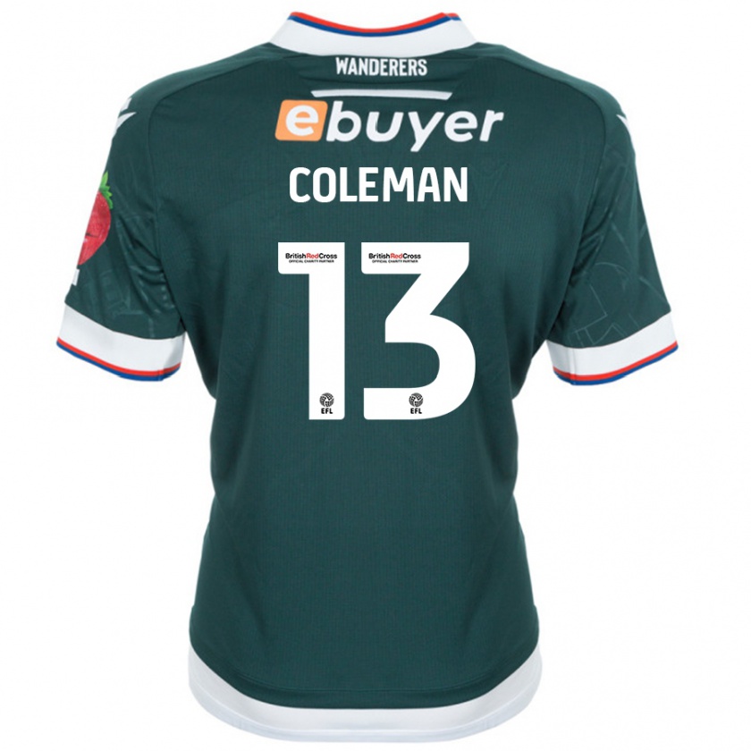 Kandiny Gyermek Joel Coleman #13 Sötétzöld Idegenbeli Jersey 2024/25 Mez Póló Ing