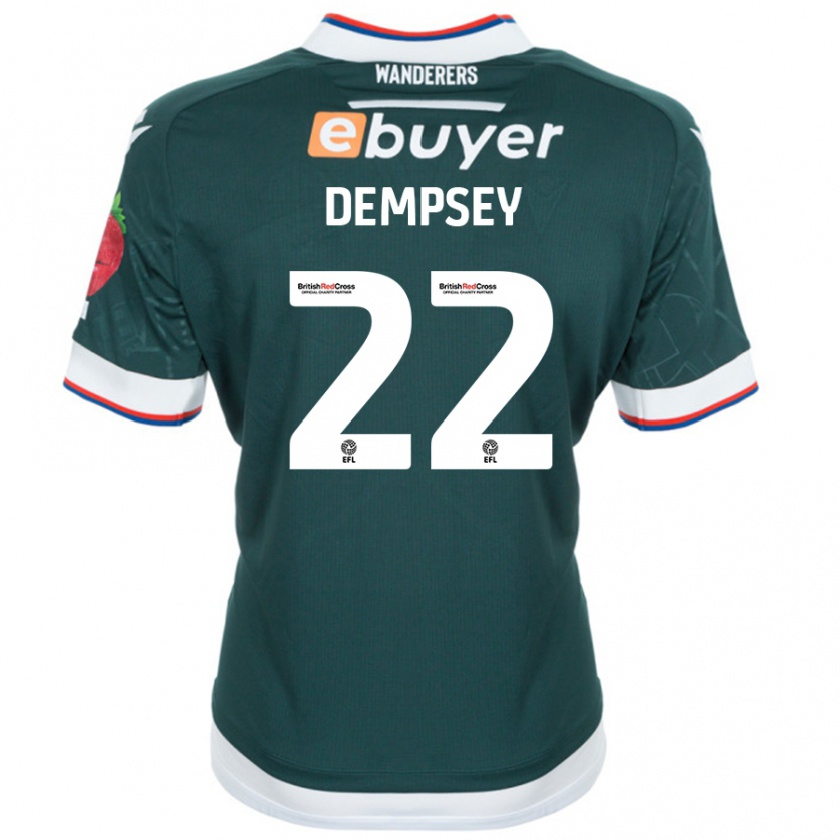 Kandiny Gyermek Kyle Dempsey #22 Sötétzöld Idegenbeli Jersey 2024/25 Mez Póló Ing