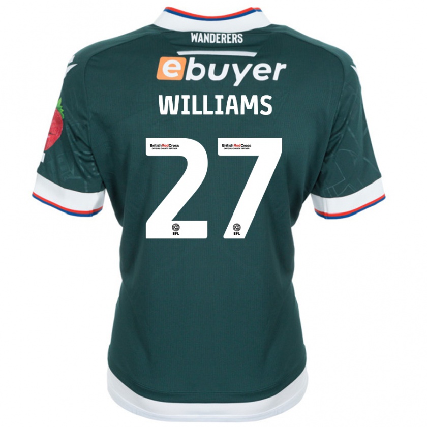 Kandiny Gyermek Randell Williams #27 Sötétzöld Idegenbeli Jersey 2024/25 Mez Póló Ing