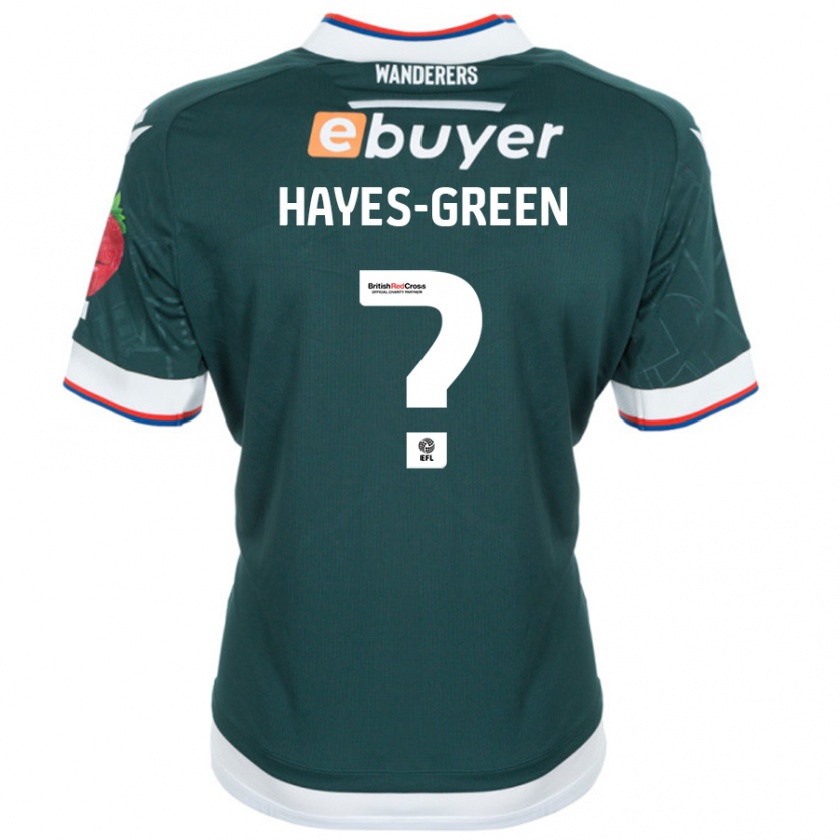 Kandiny Gyermek Charlie Hayes-Green #0 Sötétzöld Idegenbeli Jersey 2024/25 Mez Póló Ing