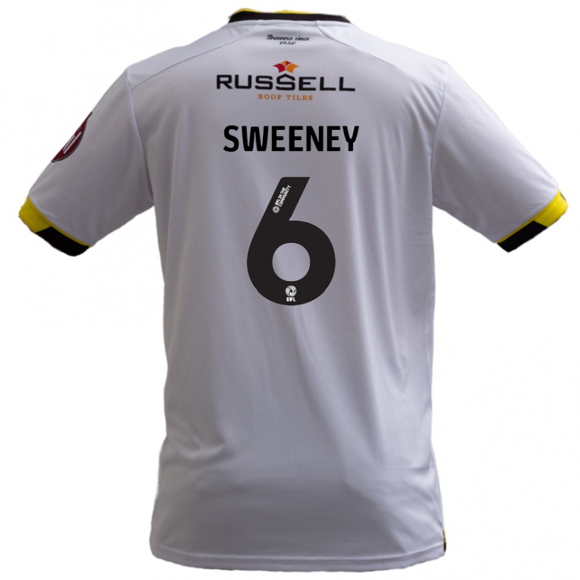 Kandiny Gyermek Ryan Sweeney #6 Fehér Idegenbeli Jersey 2024/25 Mez Póló Ing