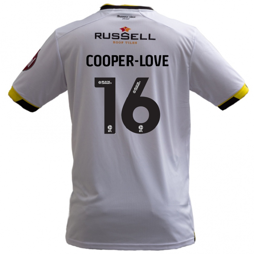 Kandiny Gyermek Jack Cooper-Love #16 Fehér Idegenbeli Jersey 2024/25 Mez Póló Ing