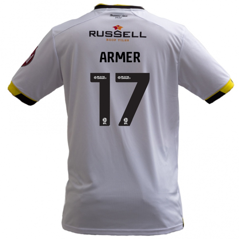 Kandiny Gyermek Jack Armer #17 Fehér Idegenbeli Jersey 2024/25 Mez Póló Ing