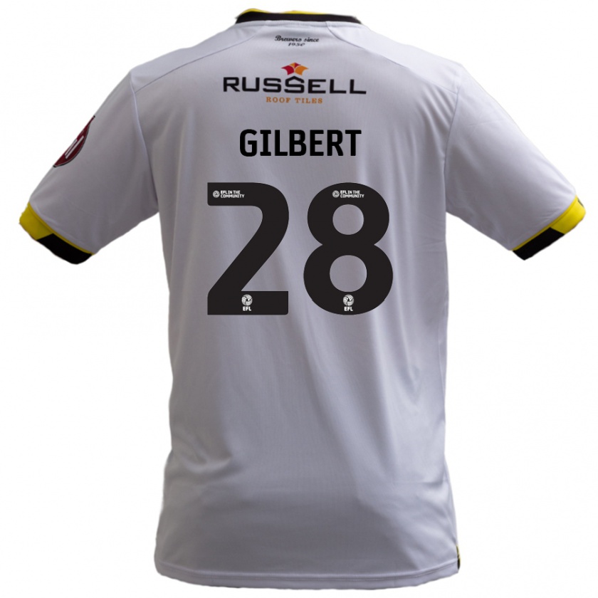 Kandiny Gyermek Cameron Gilbert #28 Fehér Idegenbeli Jersey 2024/25 Mez Póló Ing