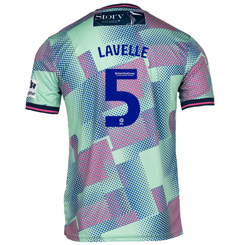 Kandiny Gyermek Sam Lavelle #5 Zöld Idegenbeli Jersey 2024/25 Mez Póló Ing