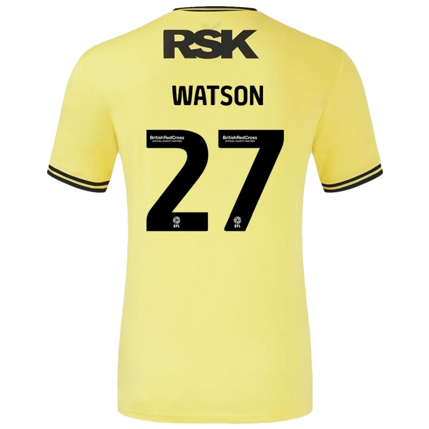 Kandiny Gyermek Tennai Watson #27 Sárga Fekete Idegenbeli Jersey 2024/25 Mez Póló Ing