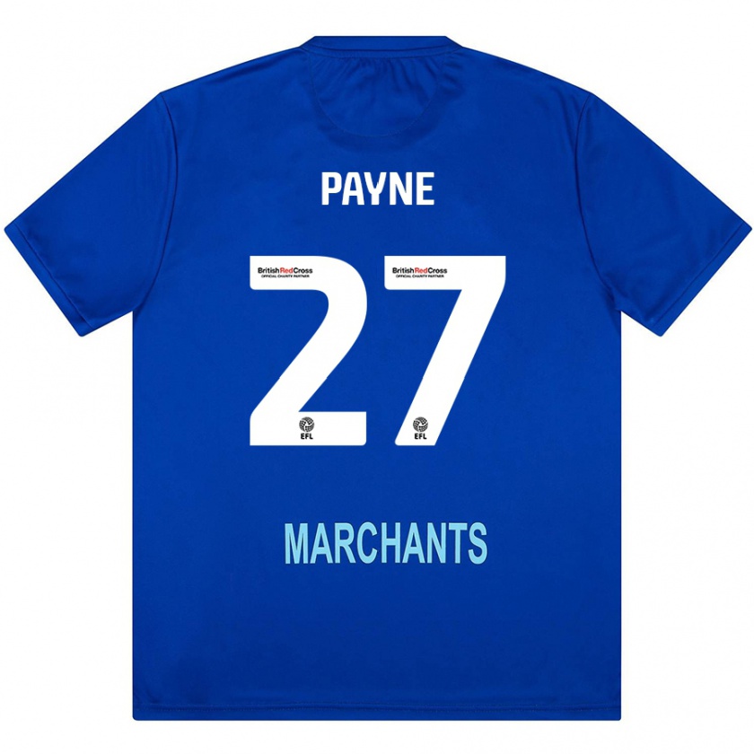 Kandiny Gyermek Lewis Payne #27 Zöld Idegenbeli Jersey 2024/25 Mez Póló Ing