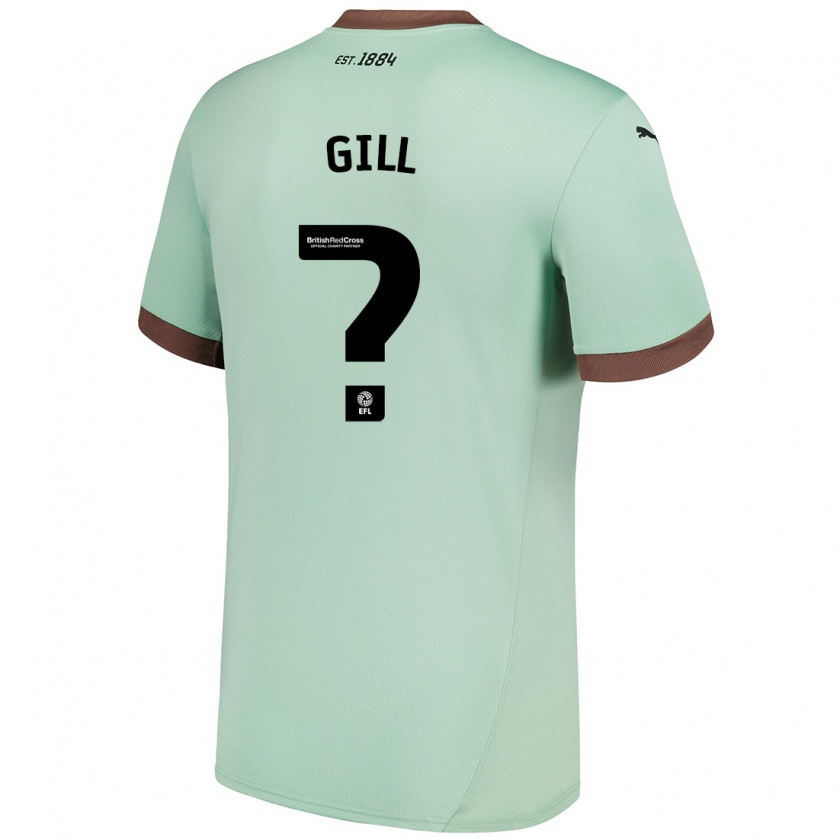 Kandiny Gyermek Tristan Gill #0 Halványzöld Idegenbeli Jersey 2024/25 Mez Póló Ing